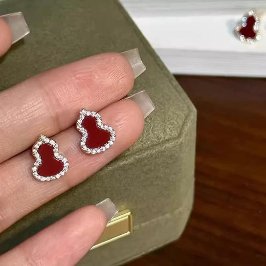 安可拉红葫芦福禄吉祥银针耳环-纪念日百货门店同款168646112 商品图2