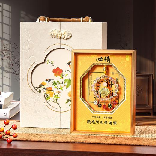 【五路财神赐褔添财❗️多道工艺匠心制做】寺庙文创用品摆台五路财神手串水晶琉璃相框摆件礼物中式伴手礼品。jb 商品图1