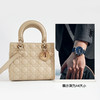 【98新】DIOR迪奥Lady Dior 手袋奶茶色珐琅扣五格戴妃手提单肩包女士231225TB20 商品缩略图8