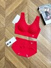 一套包含文胸+内裤，lulu2026开年新款新年红泡泡蕾丝无痕内衣内裤套装 商品缩略图3