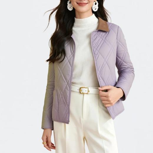 【可拆卸翻领 一衣两穿】姹弥空气层可拆翻领羊毛外套 羊毛填充柔软保暖轻盈 菱格型绗缝工艺美观锁温不跑绒 百搭舒适 商品图3