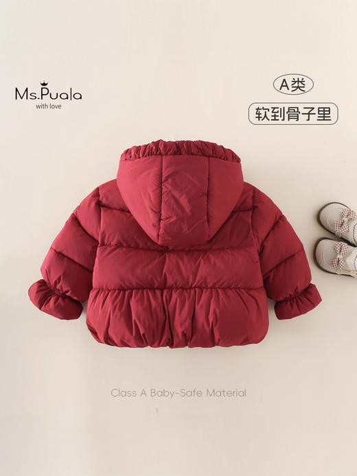 【蓬松又轻盈❗️安心无异味】秋冬新款新国标婴幼儿A类女亲肤舒适软糯萌90白鸭绒安心绒羽绒服。jb 商品图2