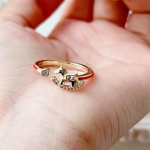 红色小马高级感戒指-纪念日百货门店同款167443989 商品图4