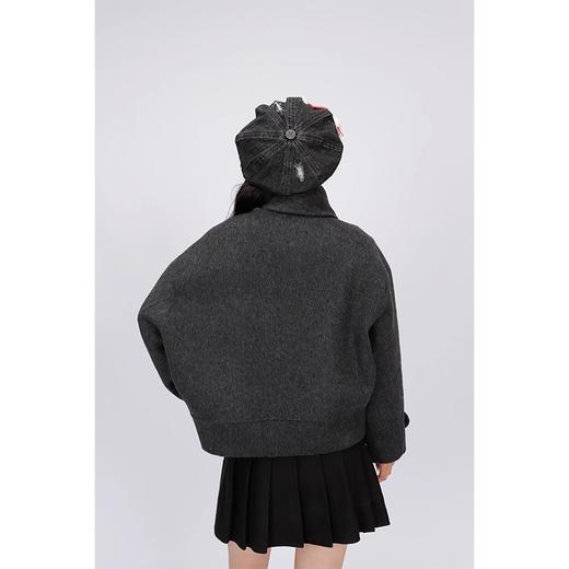 围巾款短款双面羊绒大衣159347663 商品图2