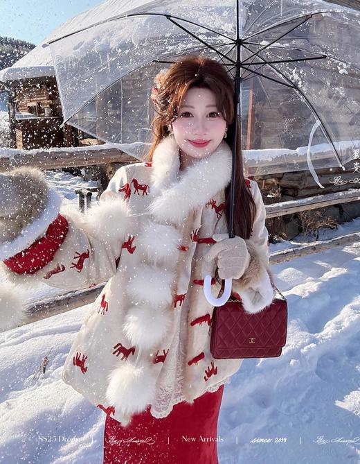 开运战袍两面穿小马提花羽绒服 商品图9