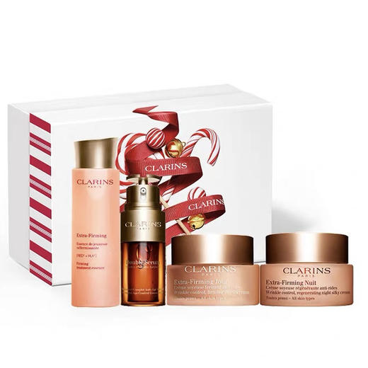 【孕妇可用】法国 Clarins 娇韵诗 双萃精华焕颜弹力紧致4件套 套盒（双萃精华50ml+弹簧水200ml+焕颜日霜50ml+焕颜晚霜50ml) 商品图7