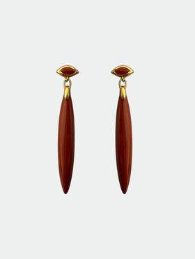 ABOAB｜Navette Earrings (Red Jasper) [ 耳环  金红石 ]【WITHIN THE HORIZON】
