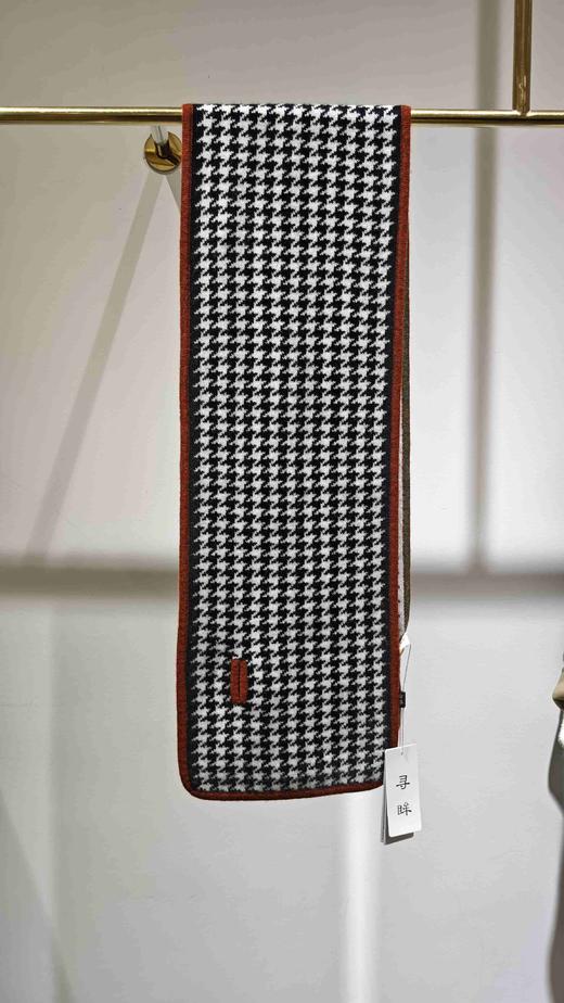 58L020山羊绒千鸟格长巾 商品图3