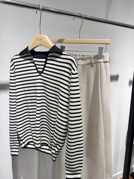 C位裤|随性压褶羊毛直筒裤 商品图0