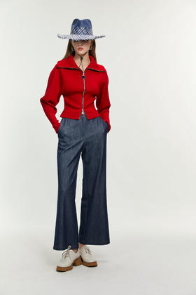 SAFICOO 休闲随性 高弹针织羊毛牛仔喇叭裤