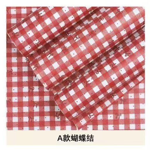加厚复古红白格子系列包装纸35*50cm（150g）10张/包 商品图9