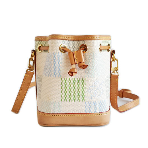 【95新】LV路易威登N40640彩色棋盘格Nano Noe小水桶手提单肩包女士251225NJS41 商品图0