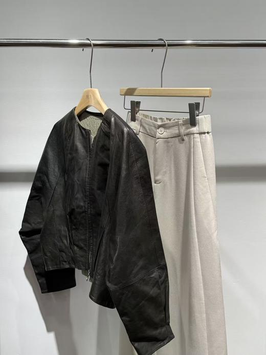 C位裤|随性压褶羊毛直筒裤 商品图1