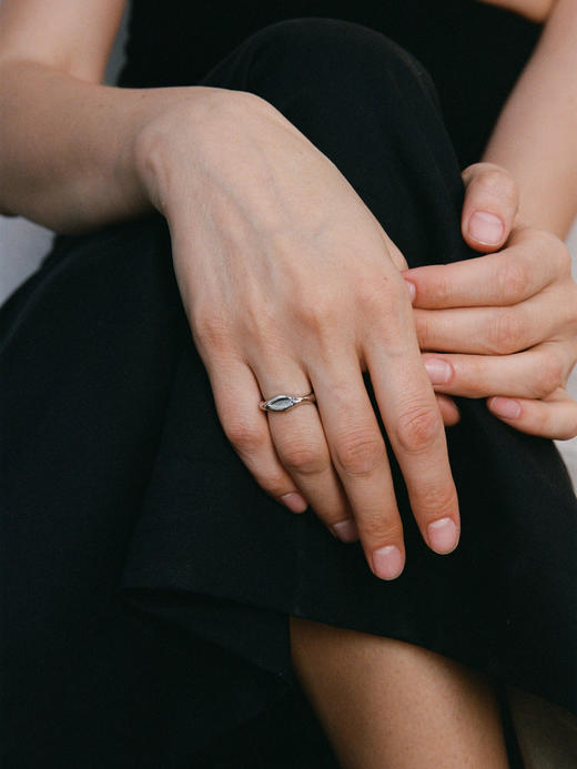 ABOAB｜Twin Birds Stamp Ring [ 开口戒指 银 / 金 ]【WITHIN THE HORIZON】 商品图1