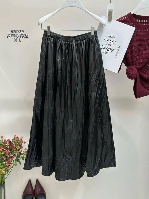 Q49012#皮革半身裙 商品图0