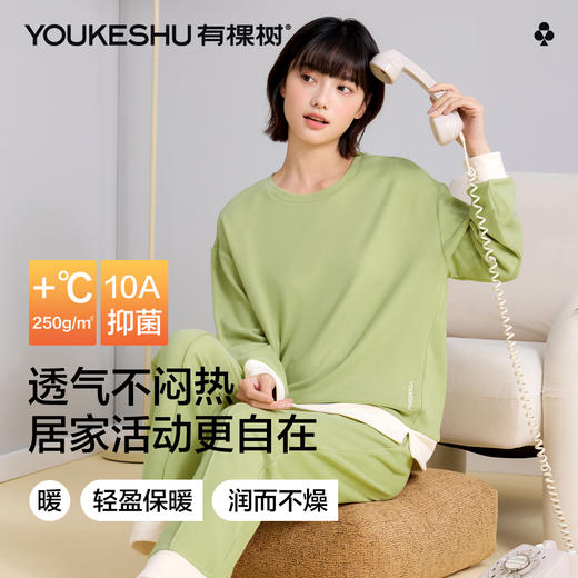【清仓捡漏】【M-XXL】【有棵树】女士磨毛保暖家居服套装 商品图8