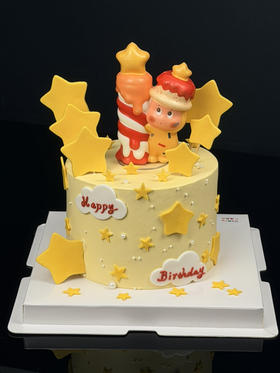 星星人生日蜡烛蛋糕