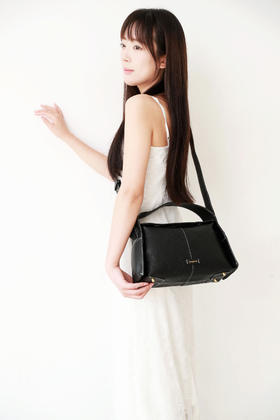 古典中式屋檐包，金属五金+牛皮大身。优雅气质复古单肩包C122768