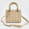 【98新】DIOR迪奥Lady Dior 手袋奶茶色珐琅扣五格戴妃手提单肩包女士231225TB20 商品缩略图4