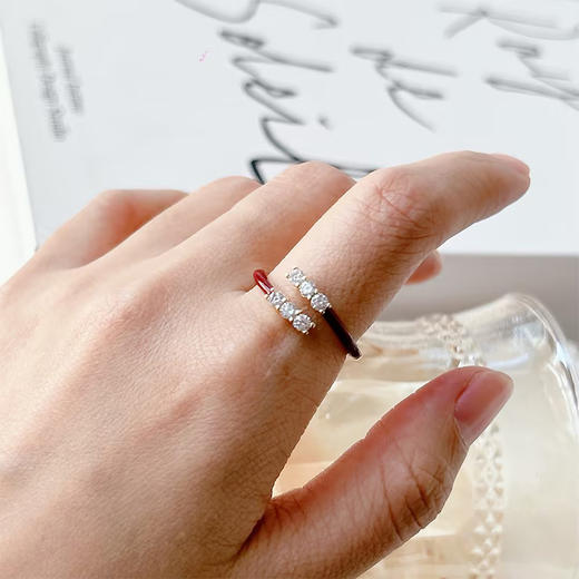 红色开口亮晶晶戒指-纪念日百货门店同款167443946 商品图4