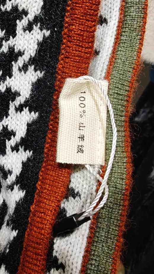 58L020山羊绒千鸟格长巾 商品图5