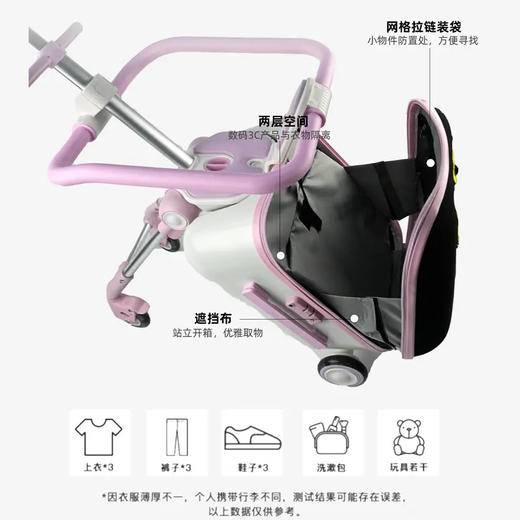 米高M1行李箱儿童可坐骑拉杆箱可登机懒人溜娃神器男女孩宝宝拉杆旅行箱 商品图2