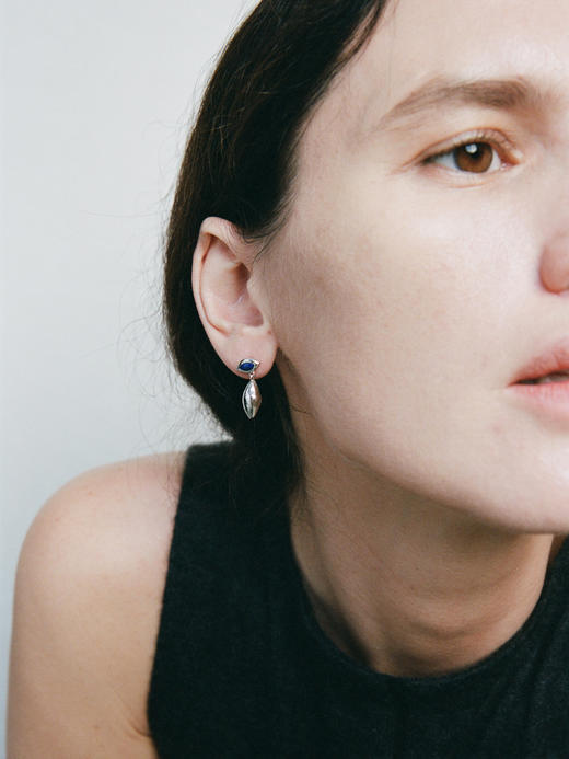 ABOAB｜Gaze Earrings [ 耳环 银青金石 / 金黑玛瑙 ]【WITHIN THE HORIZON】 商品图2