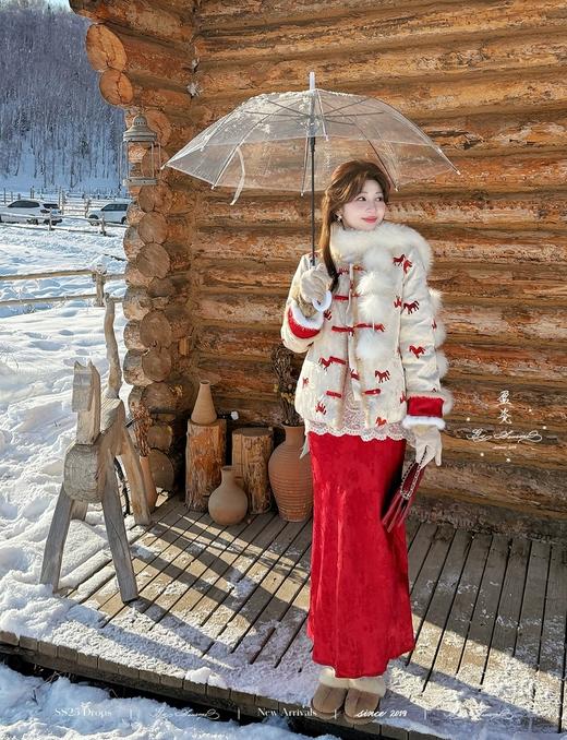 开运战袍两面穿小马提花羽绒服 商品图5