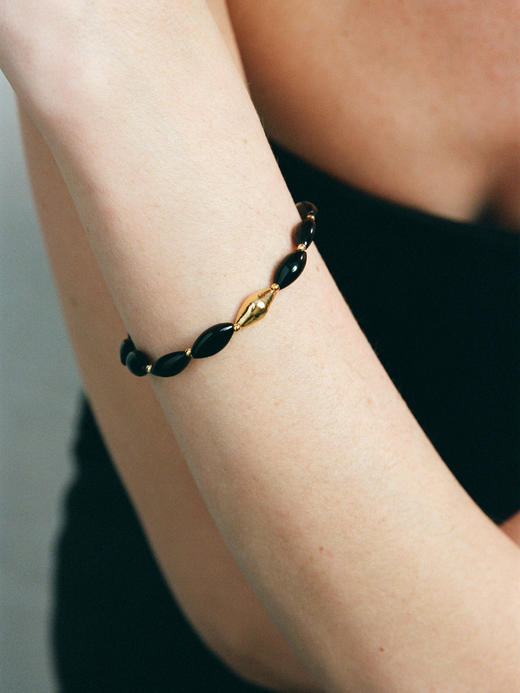 ABOAB｜gold Skipping Bracelet [ 手链 金黑玛瑙 / 金红石 ]【WITHIN THE HORIZON】 商品图0
