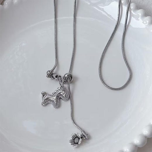 简约精致可抽拉调节毛衣链-纪念日百货门店同款167750399 商品图3