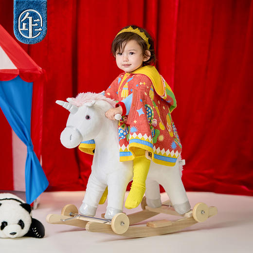 年衣童装婴儿斗篷连帽冬款女童披风外出服宝宝披肩防风外套跃跃喜乐婴童斗篷 商品图3