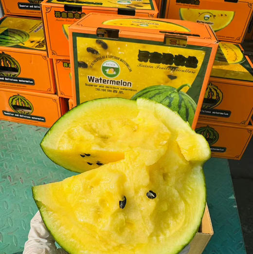 【限量爆款牛奶·黄金冰淇淋小西瓜】～（黄心麒麟瓜限量版）几乎无籽，拥抱口感无限可能正宗东台货，王者口感，打破认知禁锢。停不下来的小西瓜 商品图7