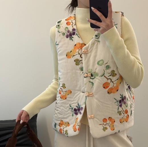优泺菲 新中式国风双面穿仙女马甲/棉服（3-5天发货） 商品图1
