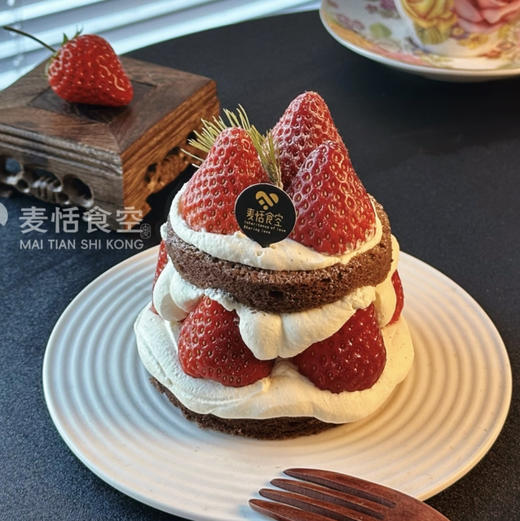 香草草莓蛋糕（约14点做好；需自提）香草奶油 商品图0
