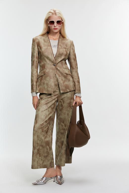 SAFICOO 职场干练 百搭窄版H型阔腿裤 商品图0