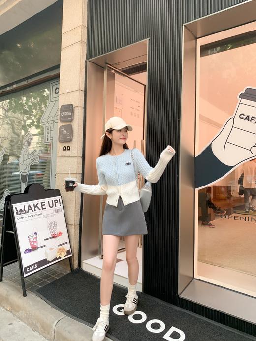 <曾小咸推荐>4.5 现货秒杀 ！微信超特价！撞色麻花肌理针织开衫 日常159.99 立减80 秒杀79.99！！ 商品图7