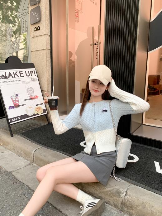 <曾小咸推荐>4.5 现货秒杀 ！微信超特价！撞色麻花肌理针织开衫 日常159.99 立减80 秒杀79.99！！ 商品图5