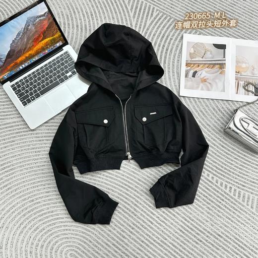 33BAR230665#连帽双拉头短外套 商品图0