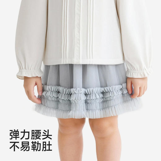 【商场同款】英氏裙子女童半身裙春夏浅蓝纱裙可爱公主裙百搭新款 商品图3