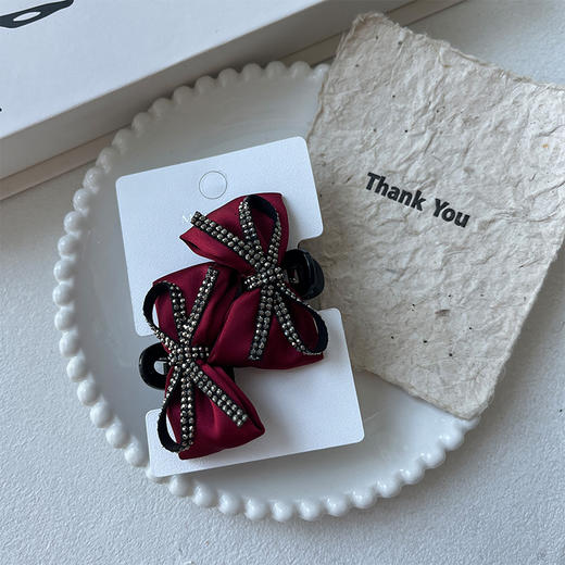 温柔百搭钻条蝴蝶结对装抓夹-纪念日百货门店同款168693111 商品图3