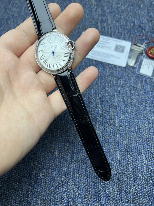 【客订美洲鳄鱼皮表带】AF卡地亚蓝气球系列36mm 钻圈款 罗马面 女士腕表 商品图7
