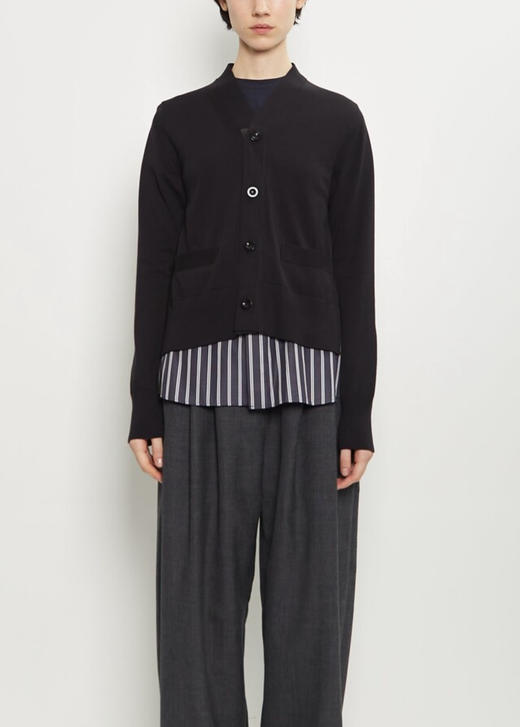 女款衬衫拼接针织开衫zo 商品图3