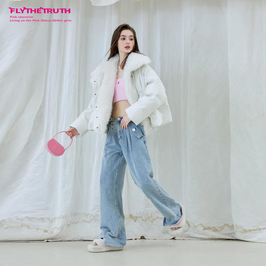 FTT Flythetruth  情绪泡沫 白色高级感羽绒服女冬季90白鸭绒外套 商品图1