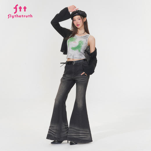 FTT FlyTheTruth『优雅苔藓』Y2K复古印花辣妹吊带背心女夏季上衣 商品图2