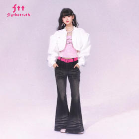 FTT FlyTheTruth『野心法则』 白色泡泡袖短外套女秋韩系飞行夹克