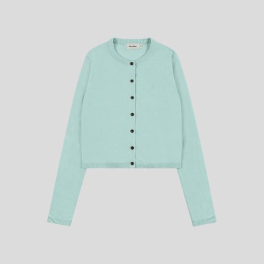 GOODBAI新款刺绣logo圆领修身时尚针织开衫上衣女 商品图2