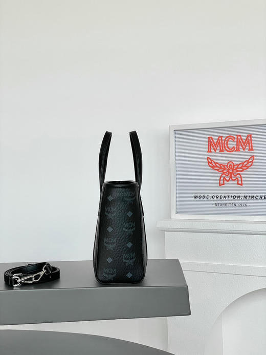 秋冬特惠💰760 原单MCM 原厂皮 新版黑色菜篮子MWPAATN04CO001 经典黑色 商品图1