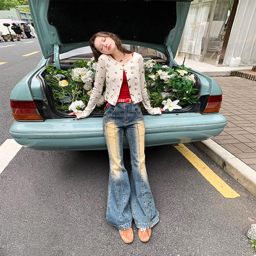 FTT FlyTheTruth『糯感麻薯』 甜美木耳边针织开衫短外套女秋上衣 商品图3