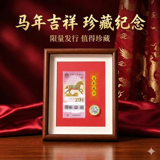 2026马年纪念钞展示框生肖纪念币收藏展示保护框相框摆台不含钱币 商品图4