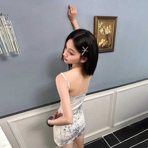 FTT FlyTheTruth『软核甜心』 纯欲吊带连衣裙夏季扎染高弹包臀裙 商品图0